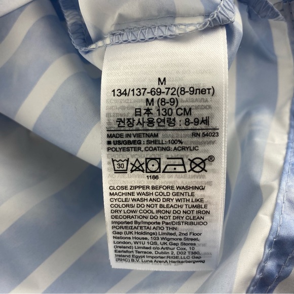 NWT Gap Kids Windbreaker Pullover Hooded Jacket - Size M (8) - Picture 7 of 7